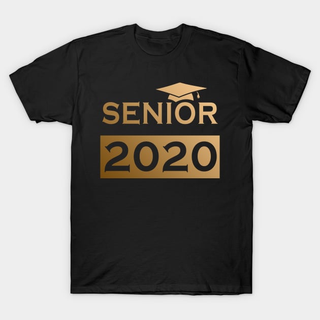 Senior 2020 Golden Color design gift idea T-Shirt by MFK_Clothes